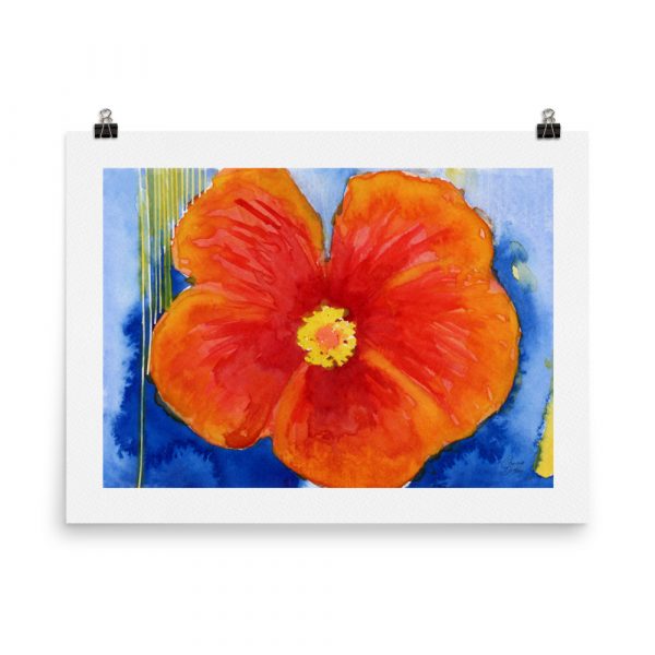 Print - Orange Hibiscus