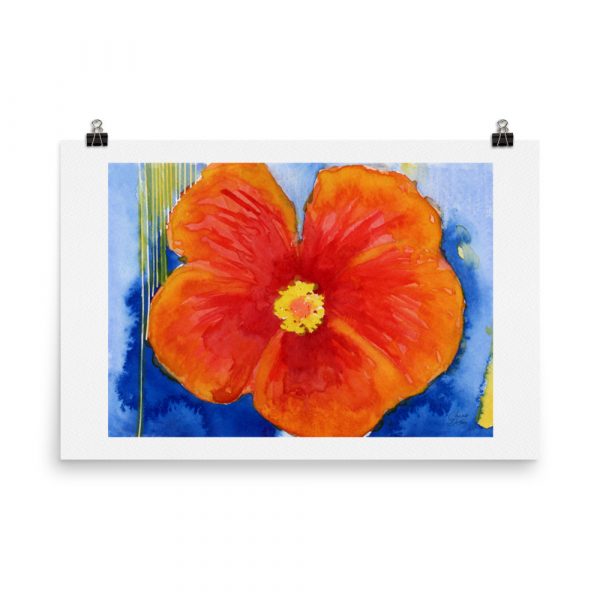 Print - Orange Hibiscus