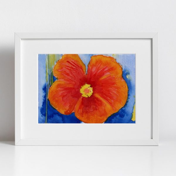 Print - Orange Hibiscus